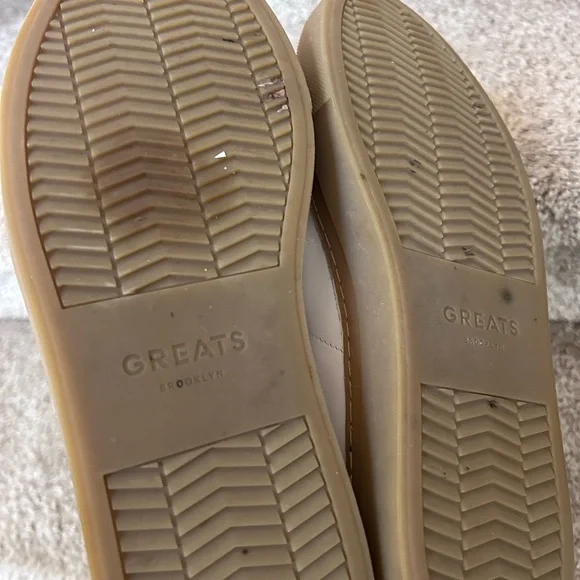 GREATS Brooklyn Royale White Leather and Gum Sneakers. US9/UK8.5/EUR41. Classic - Picture 10 of 16